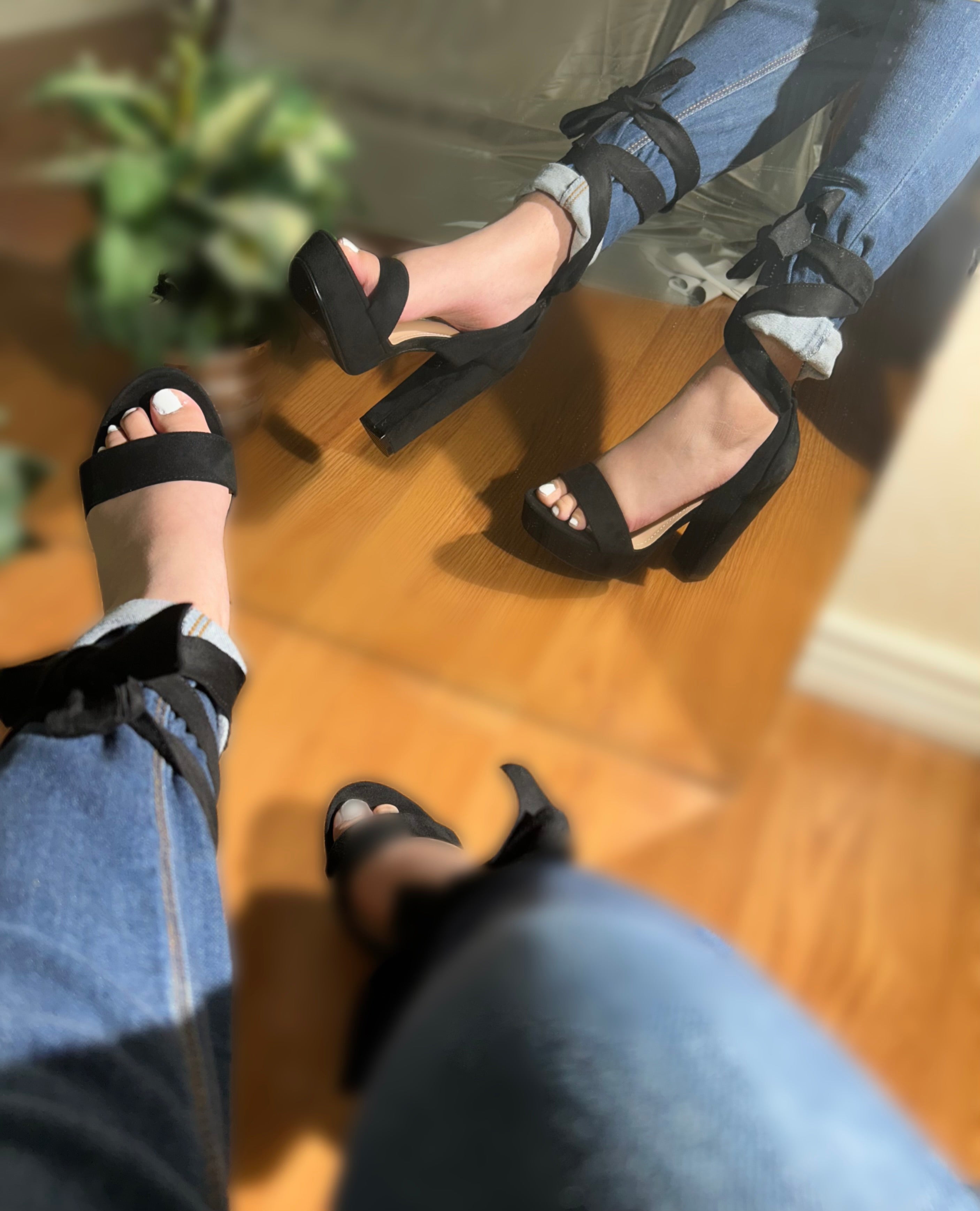 Black heels